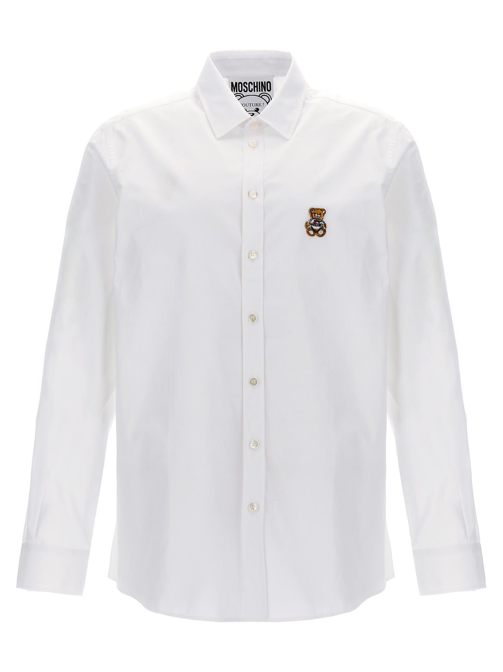 Shop Moschino Teddy Shirt In White