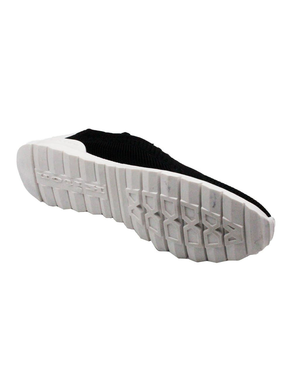 Shop Kiton Sneakers Made Of Knitted Fabric. The Bottom, With A White Sole, Is Flexible And Extralight; The Elas In Black