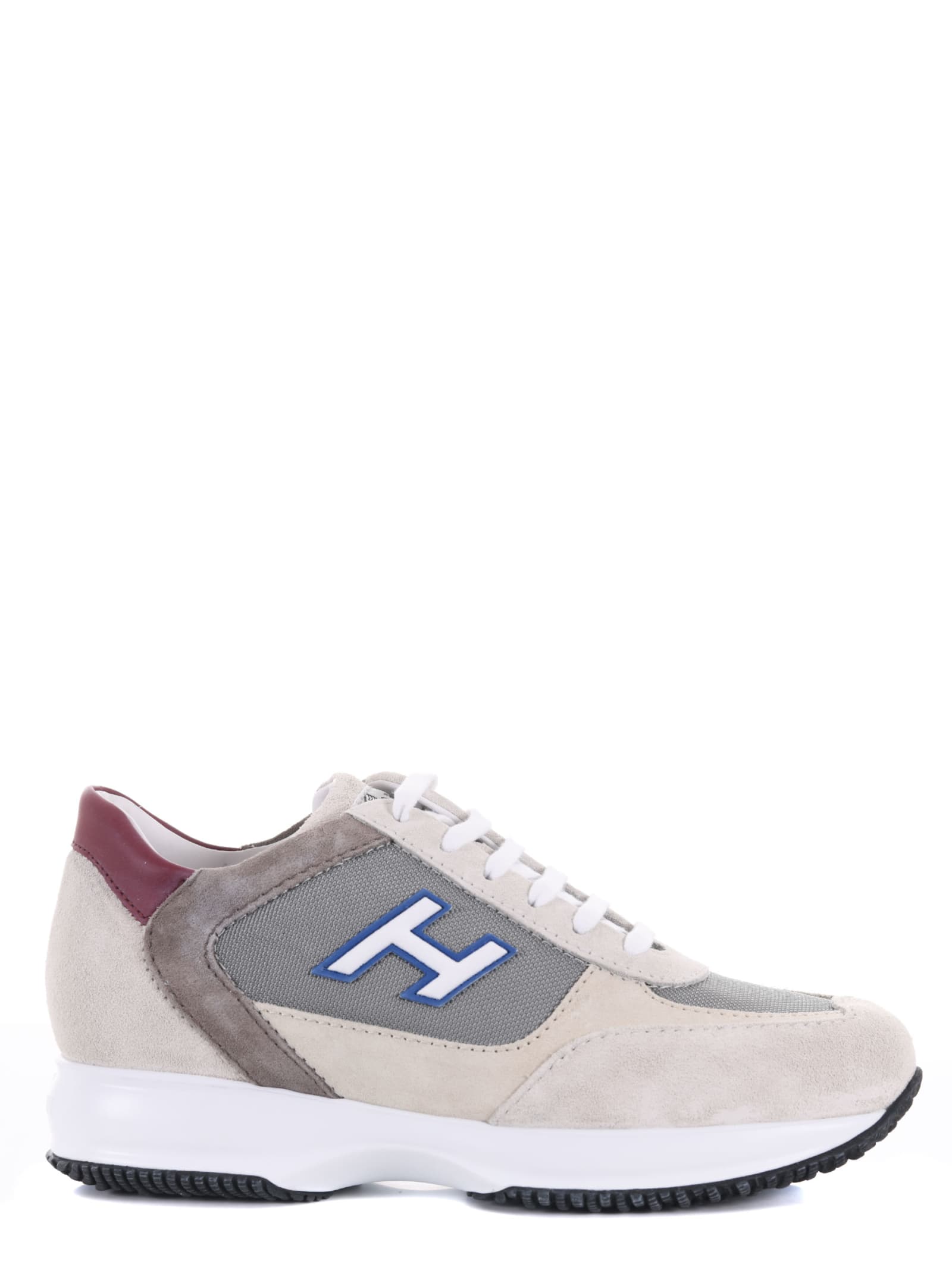 Shop Hogan Sneakers In Panna/grigio