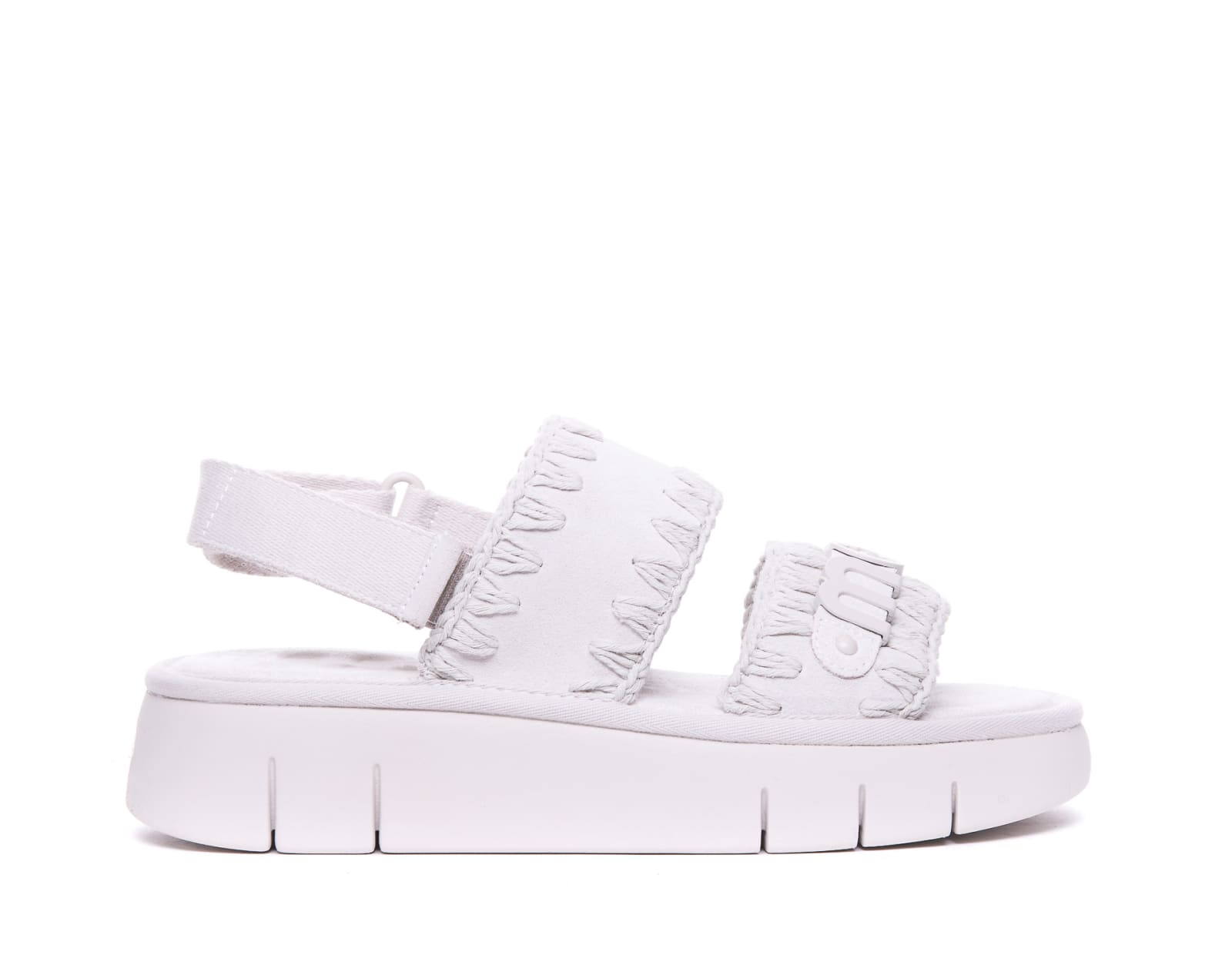 Shop Mou Bounce Sandals In White