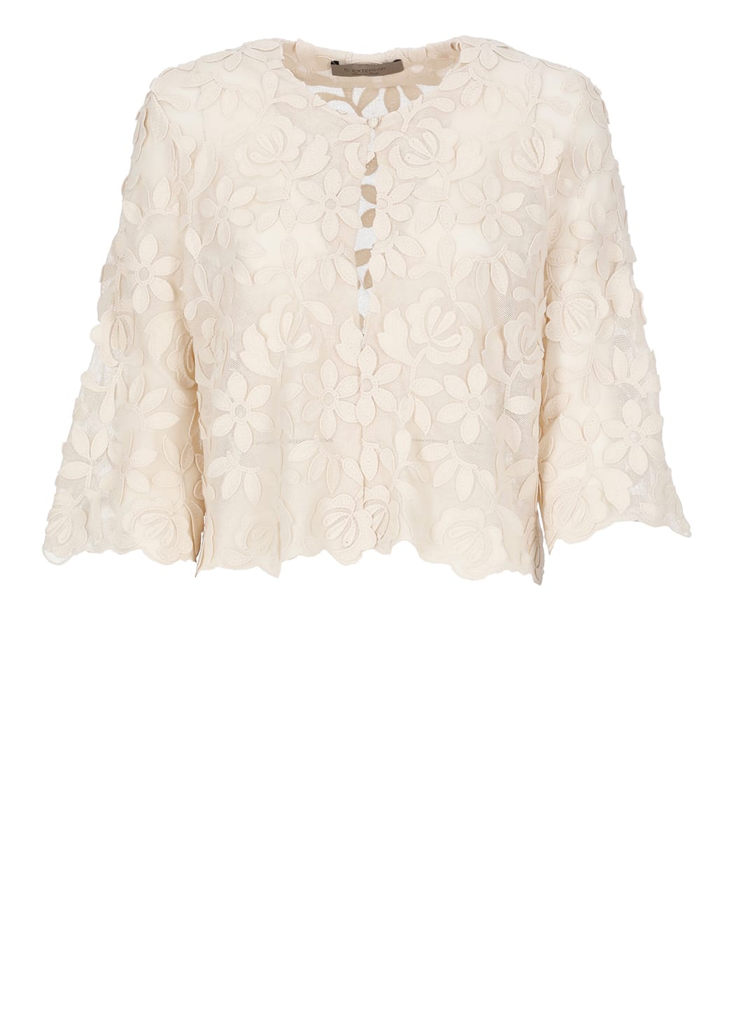 D.Exterior Tulle Jacket With Embroidery