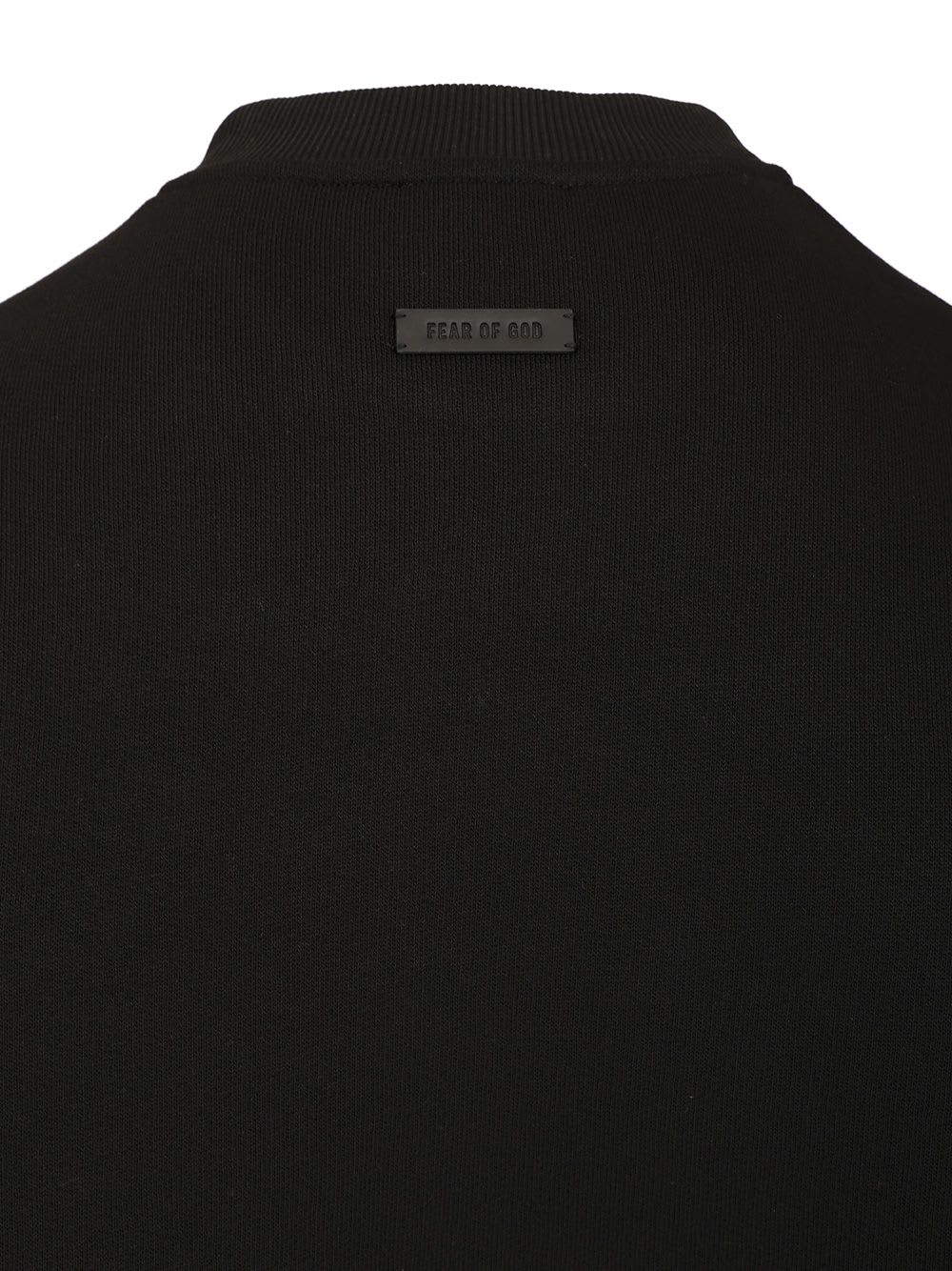 Shop Fear Of God Eternal Fleece Crewneck In Black