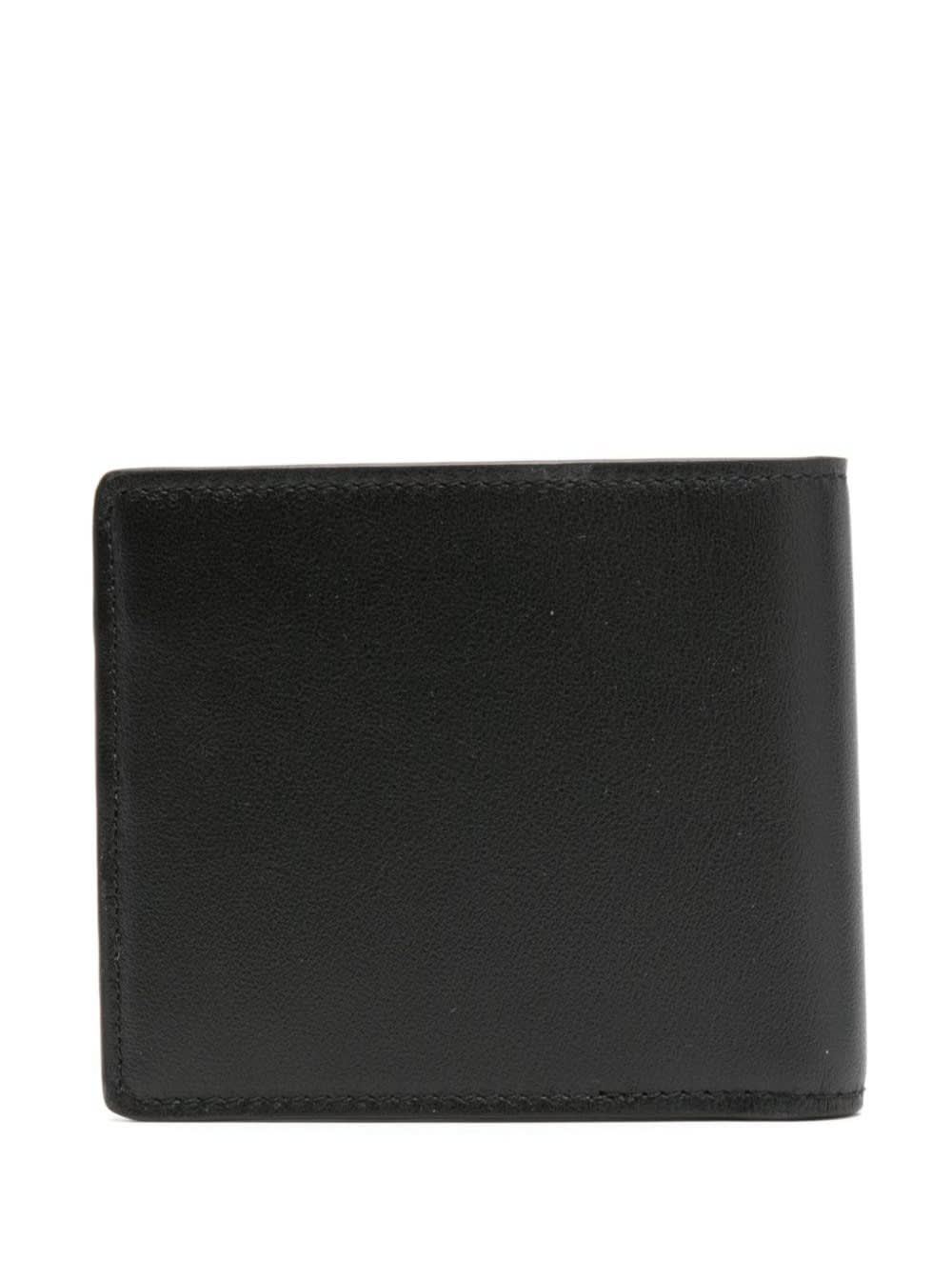 Shop Versace Black Bi-fold Wallet With Medusa Biggie In Leather Man