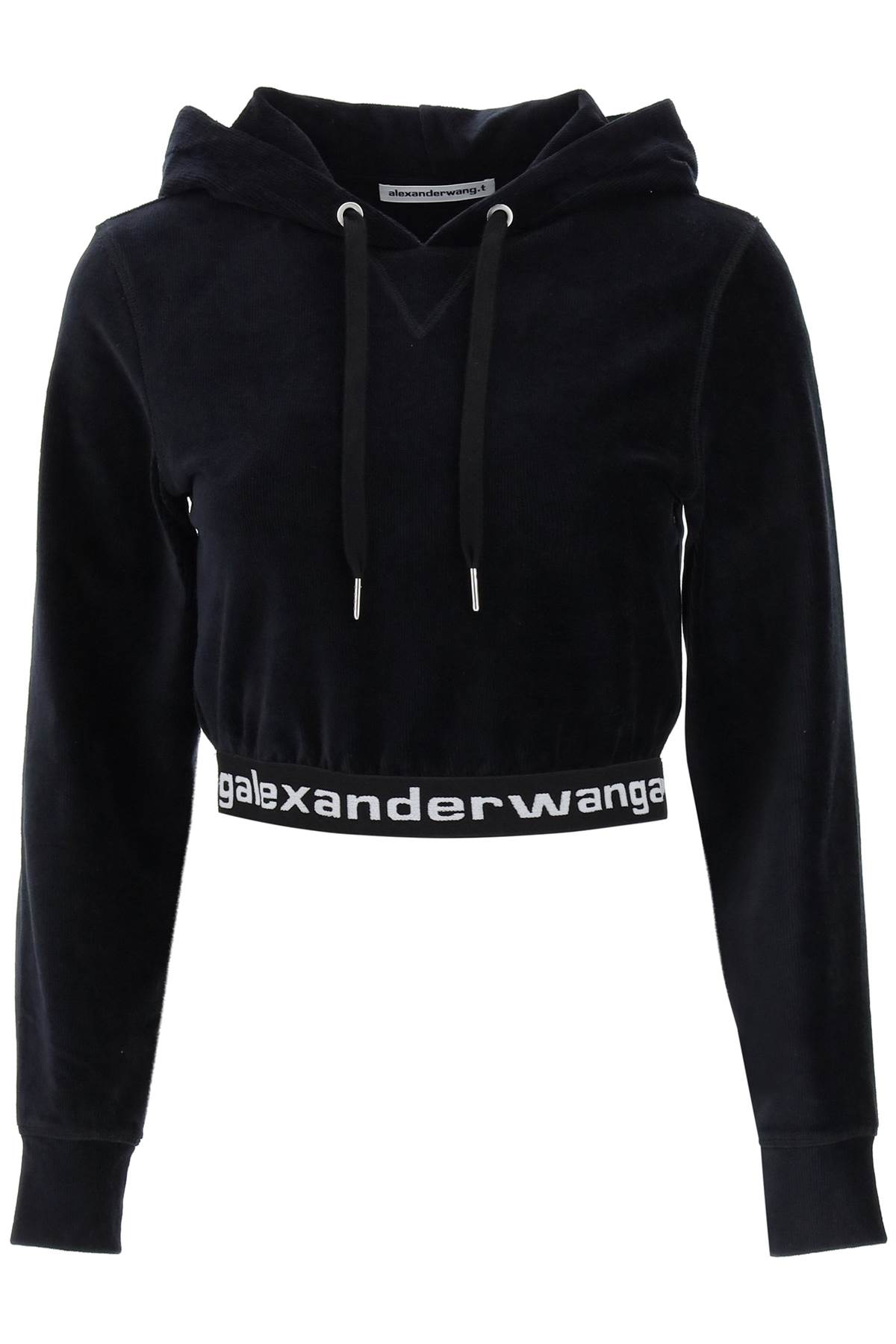 Alexander Wang Cropped Black Hoodie