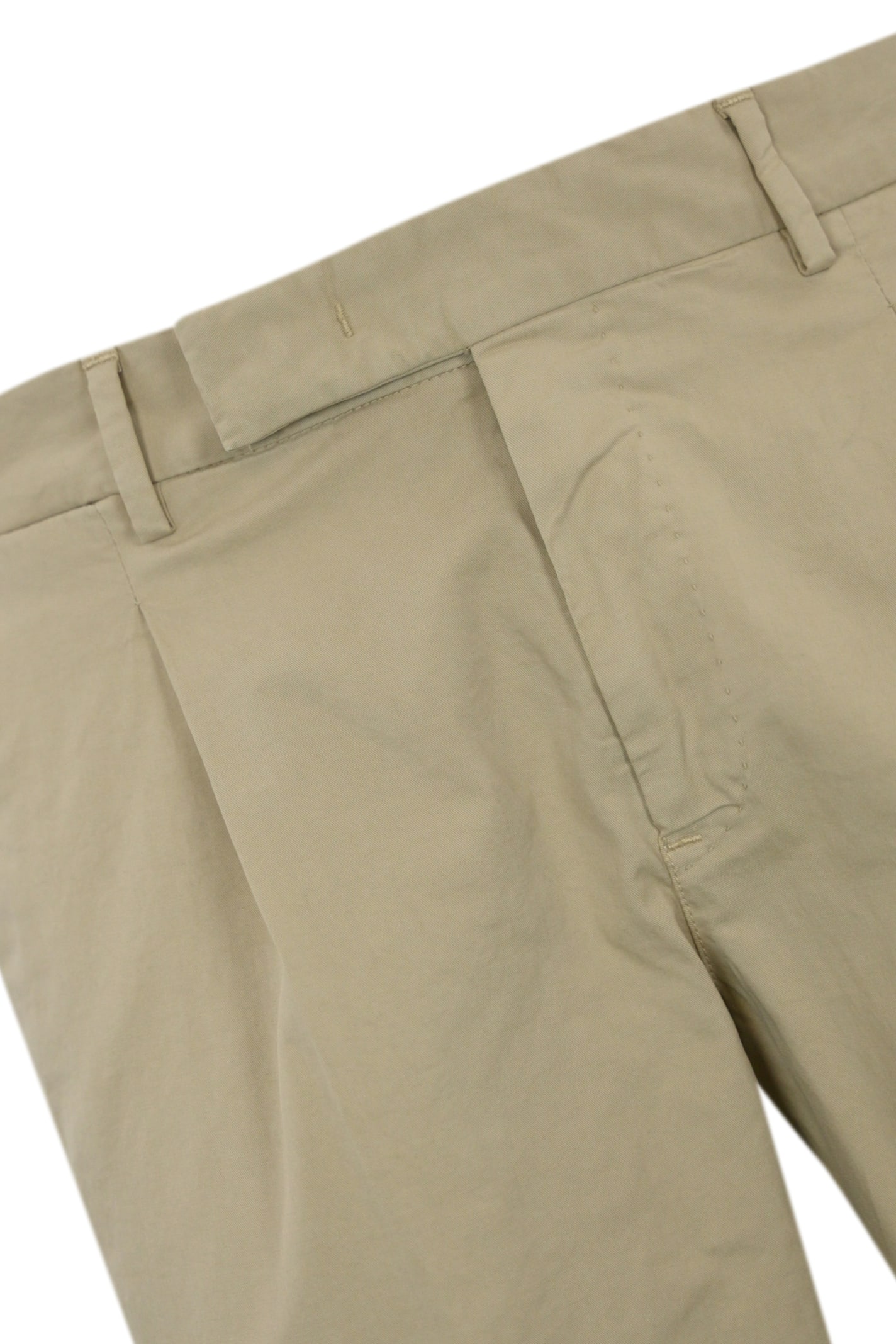 Pt Torino Rebel 1p Gabardine Trousers In Beige Freddo