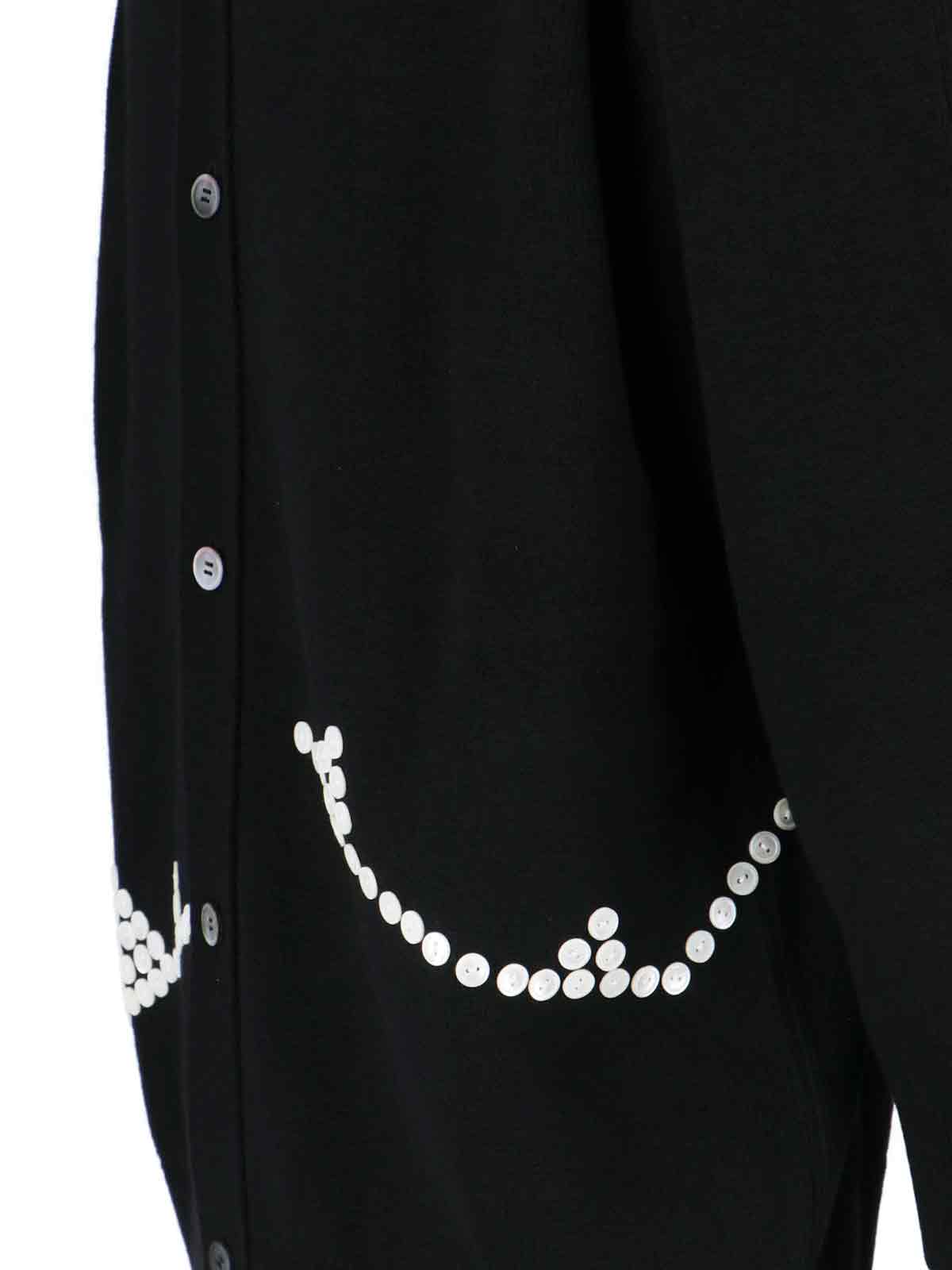 Shop Comme Des Garçons Homme Deux Button Detail Cardigan In Black