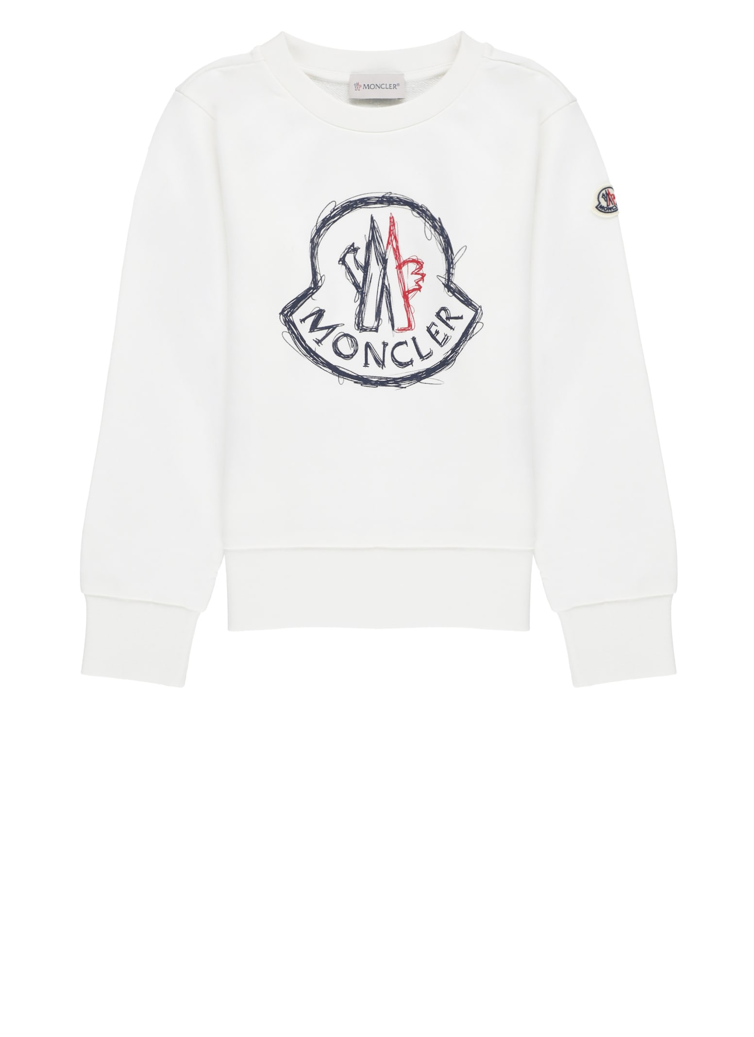 Moncler Sweatshirt With Print In White