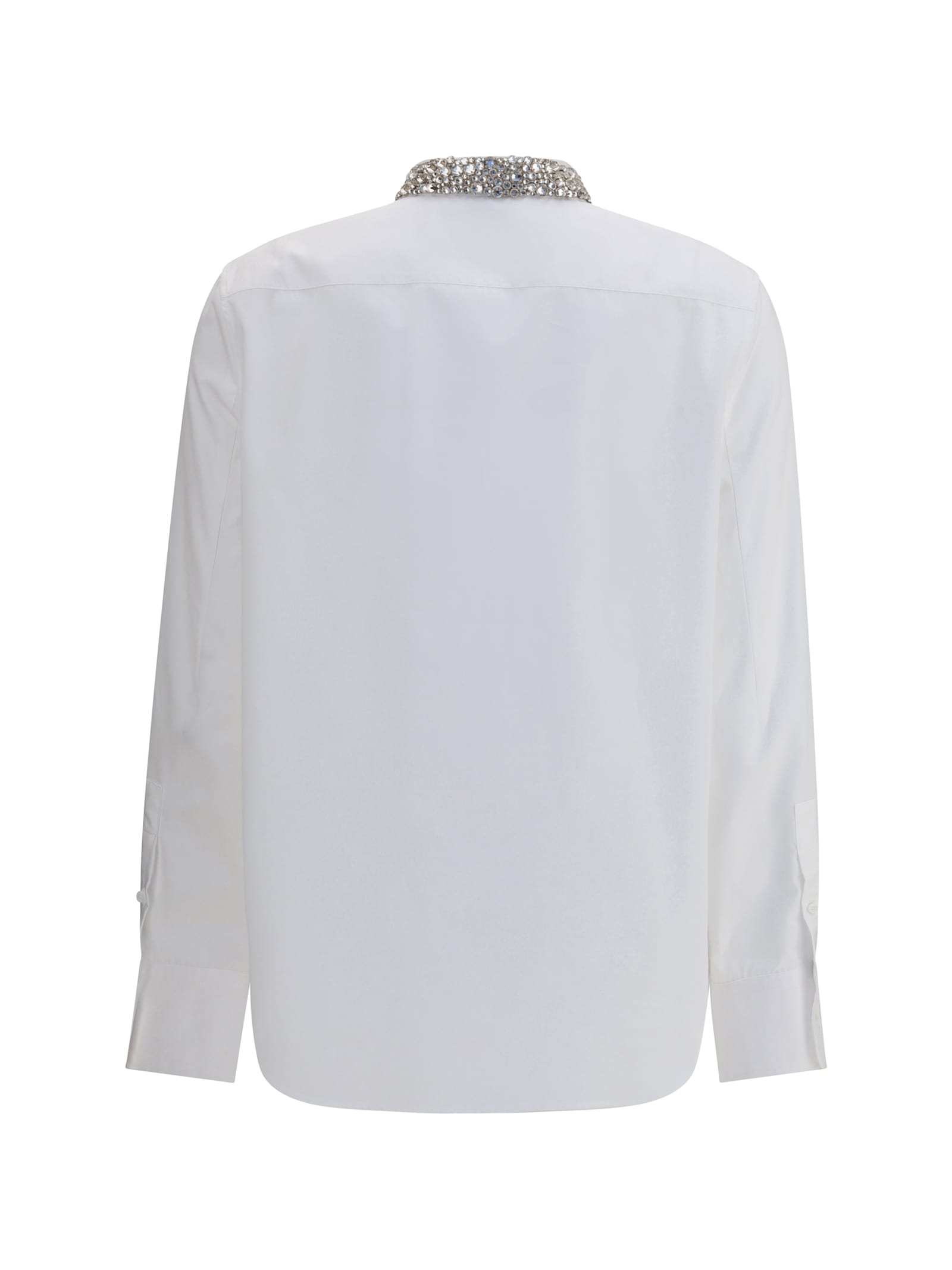 Alexander Mcqueen Shirt With Embellished Collar In Multi