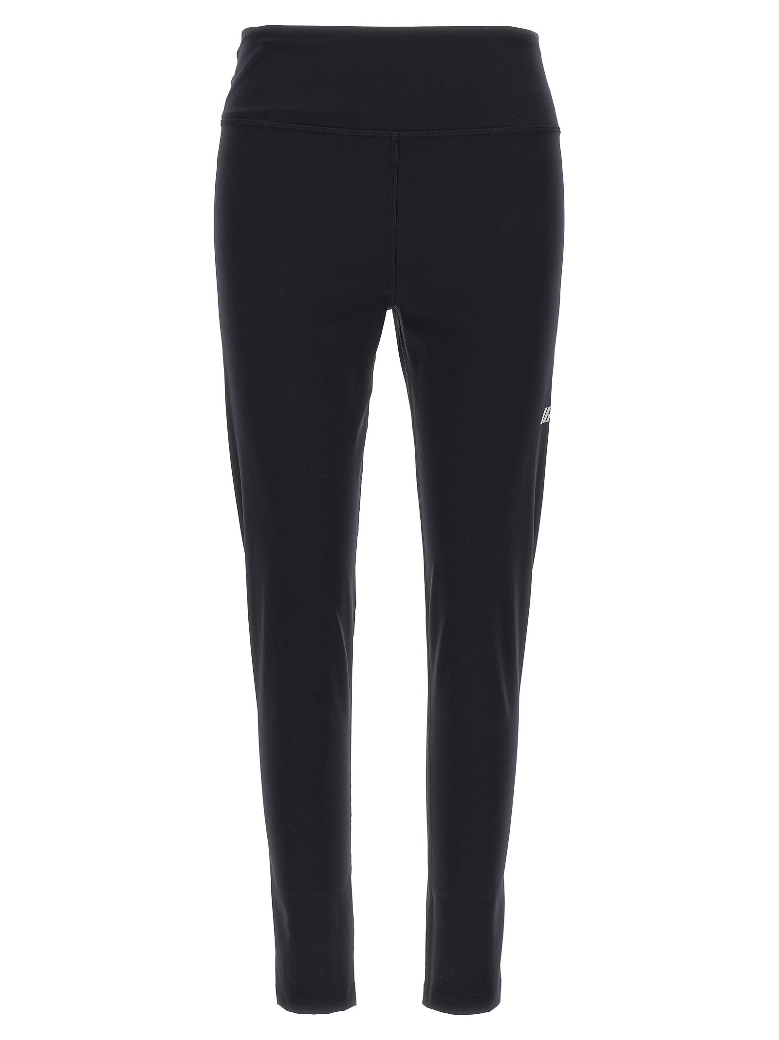 Shop Balenciaga Reflective Logo Leggings In Black
