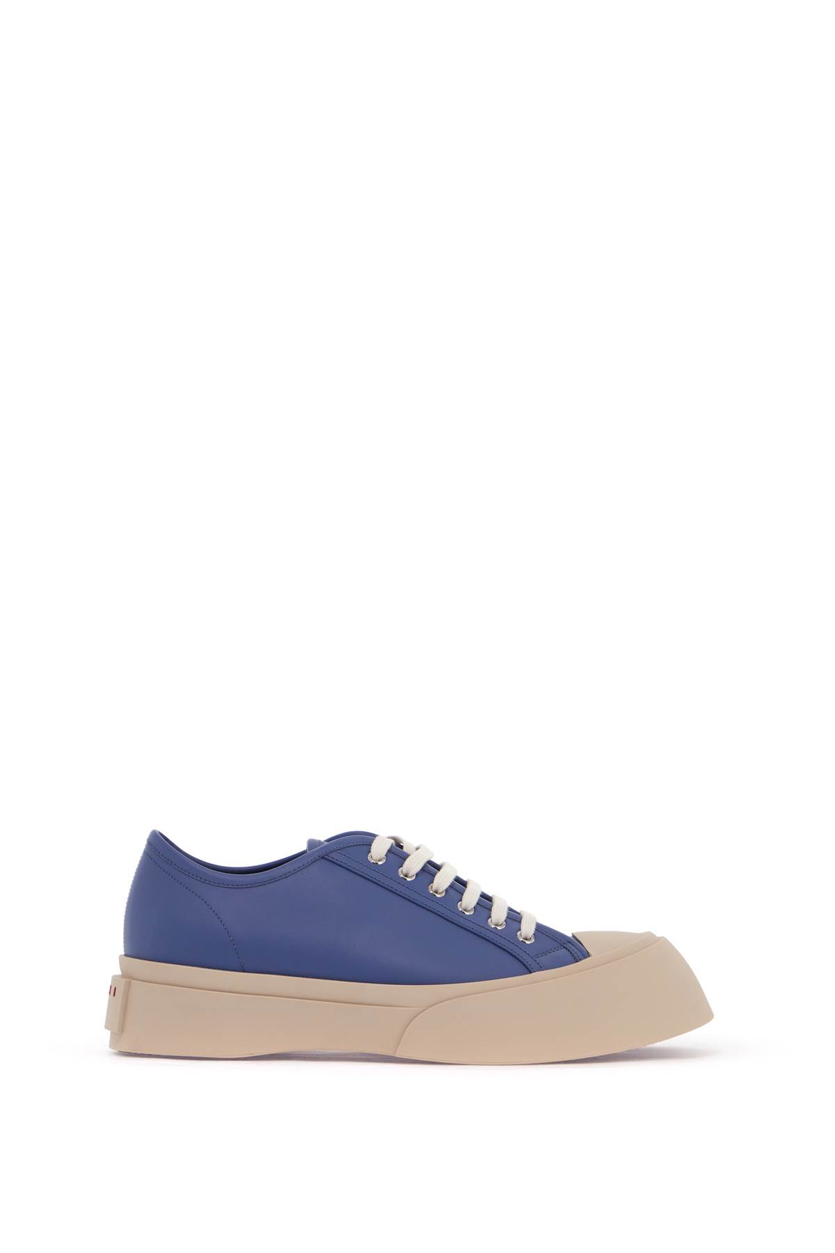 Shop Marni Leather Pablo Sneakers In Opal (blue)