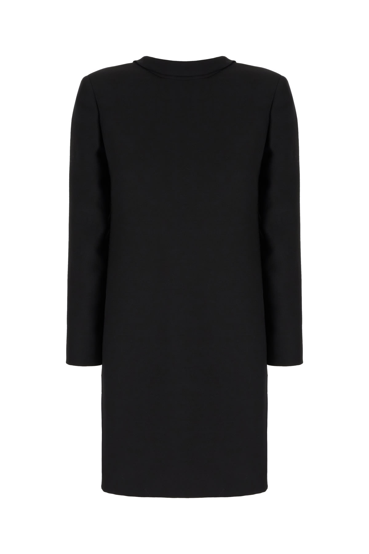 Shop Valentino Black Wool Blend Dress In Nero