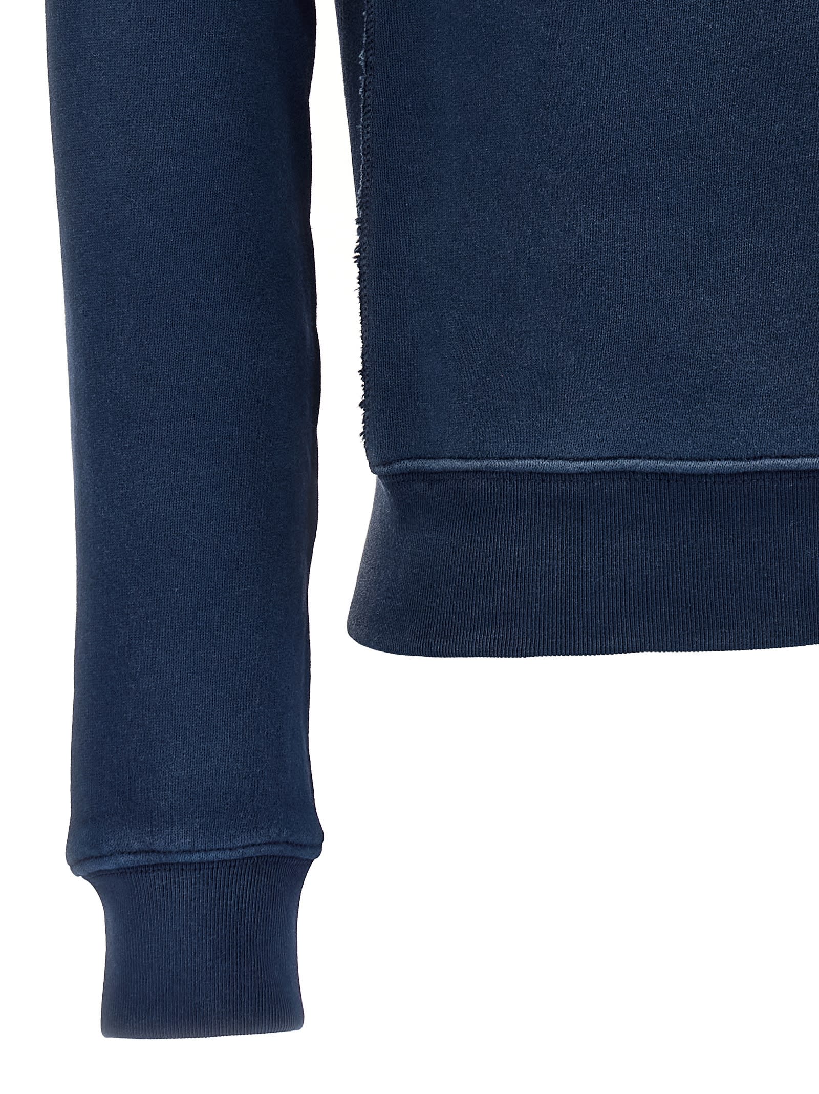 Valentino Garavani Printed Cotton Sweatshirt In Blue