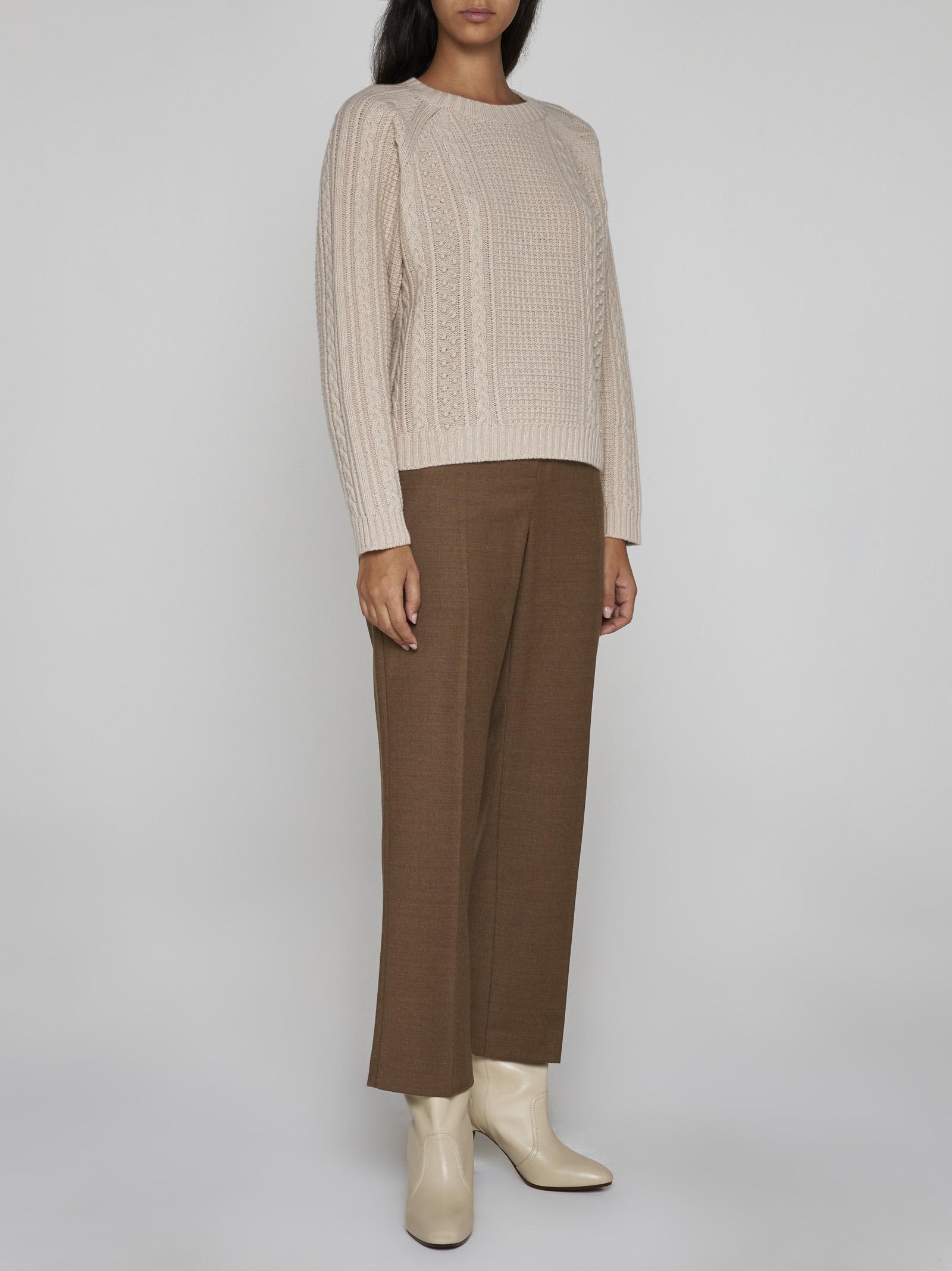 Shop Weekend Max Mara Crewneck Knitted Jumper In White