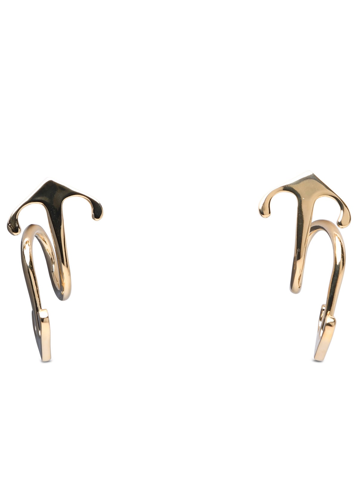 Shop Off-white Mono Arrow Gold Brass Earrings