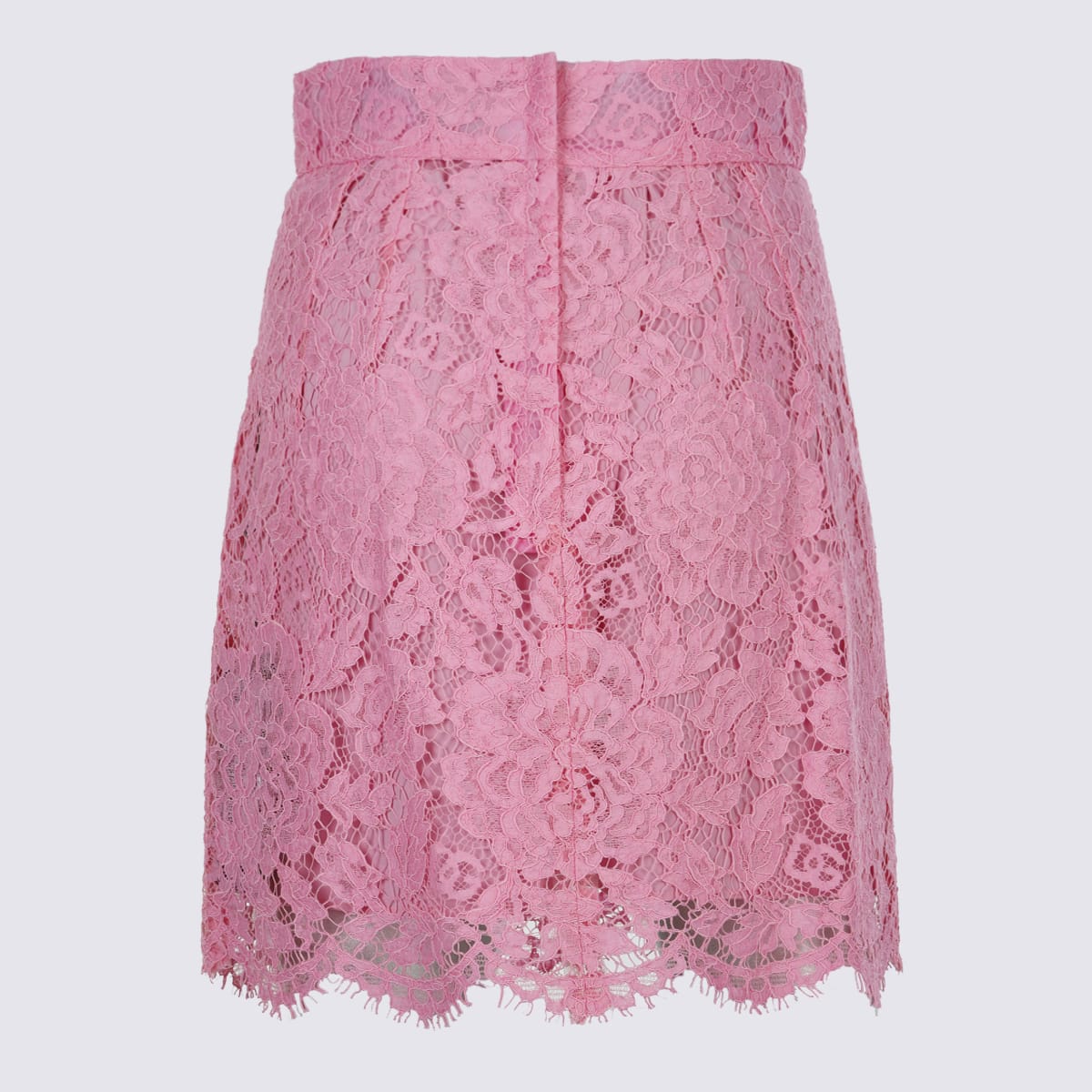Shop Dolce & Gabbana Pink Silk Blend Skirt