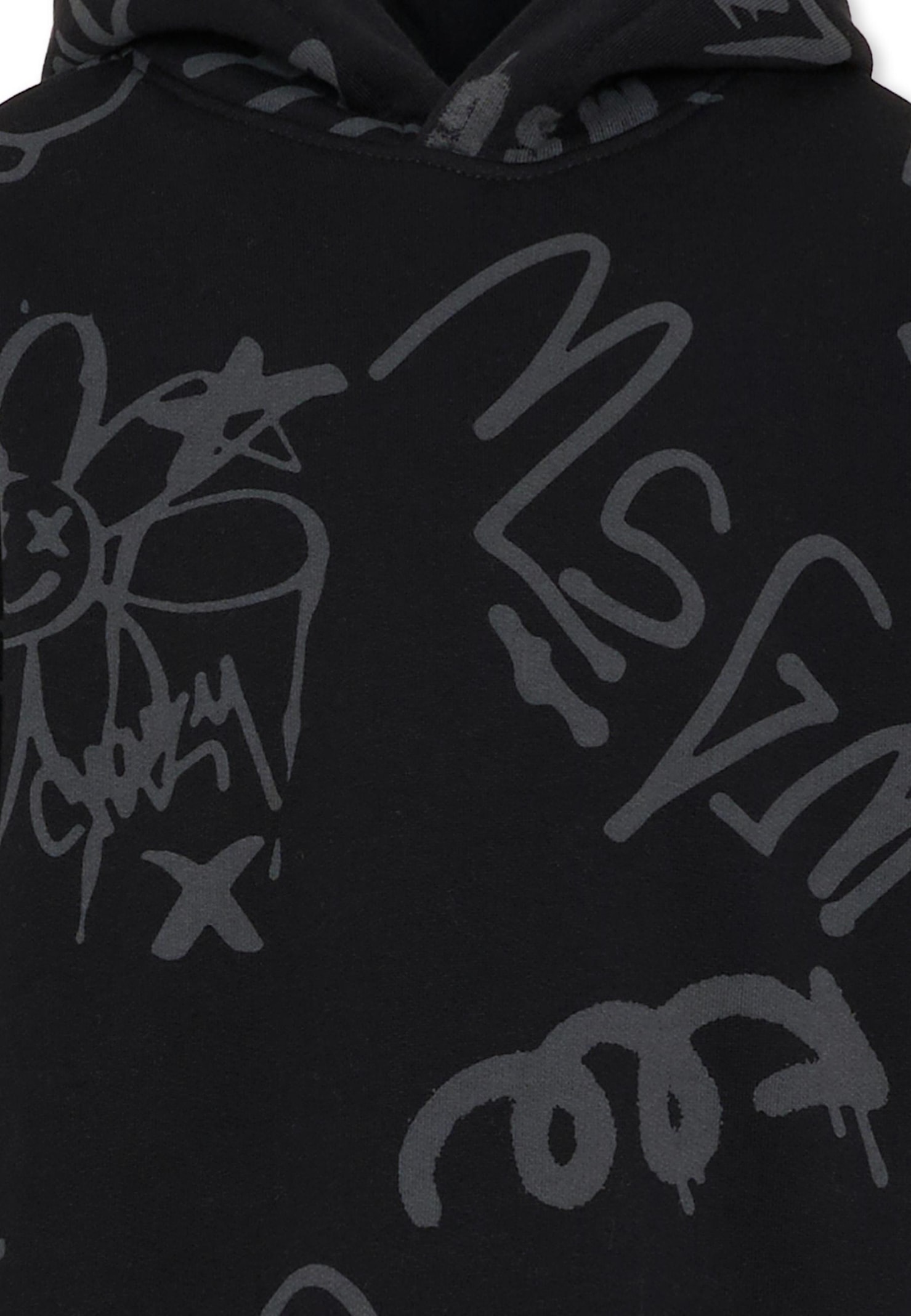 Msgm Black Sweatshirt For Boy With Print In Black