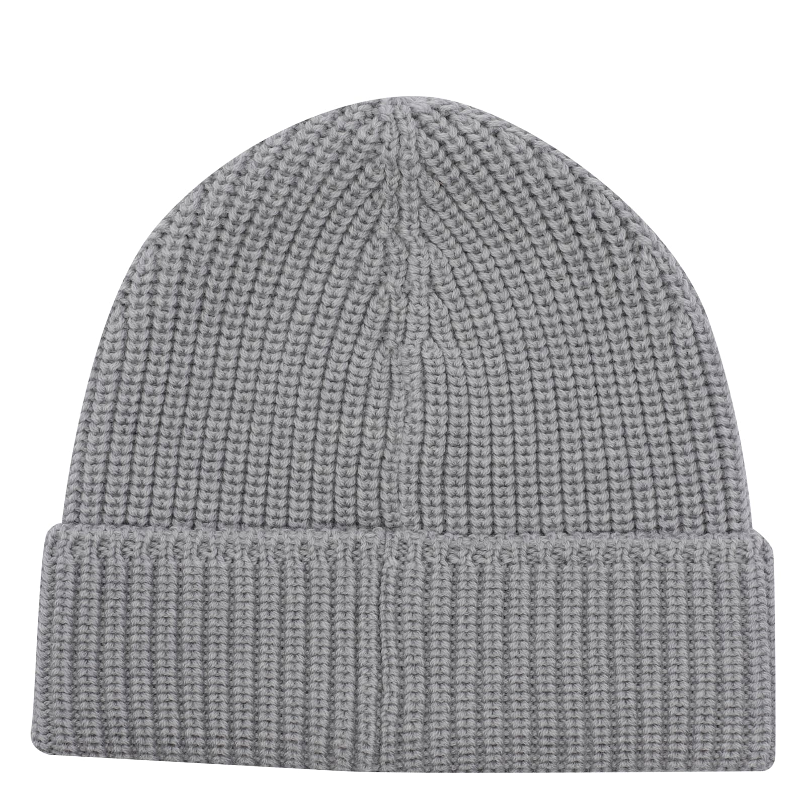 Canada Goose Ribbed Wool Toque Hat With Folded Cuff In Gray
