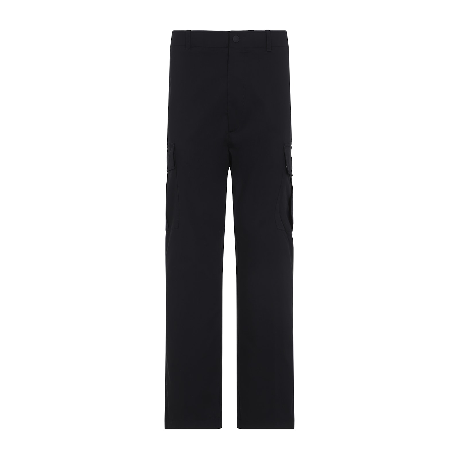 Moncler Cotton Trousers Cargo Pockets In Black