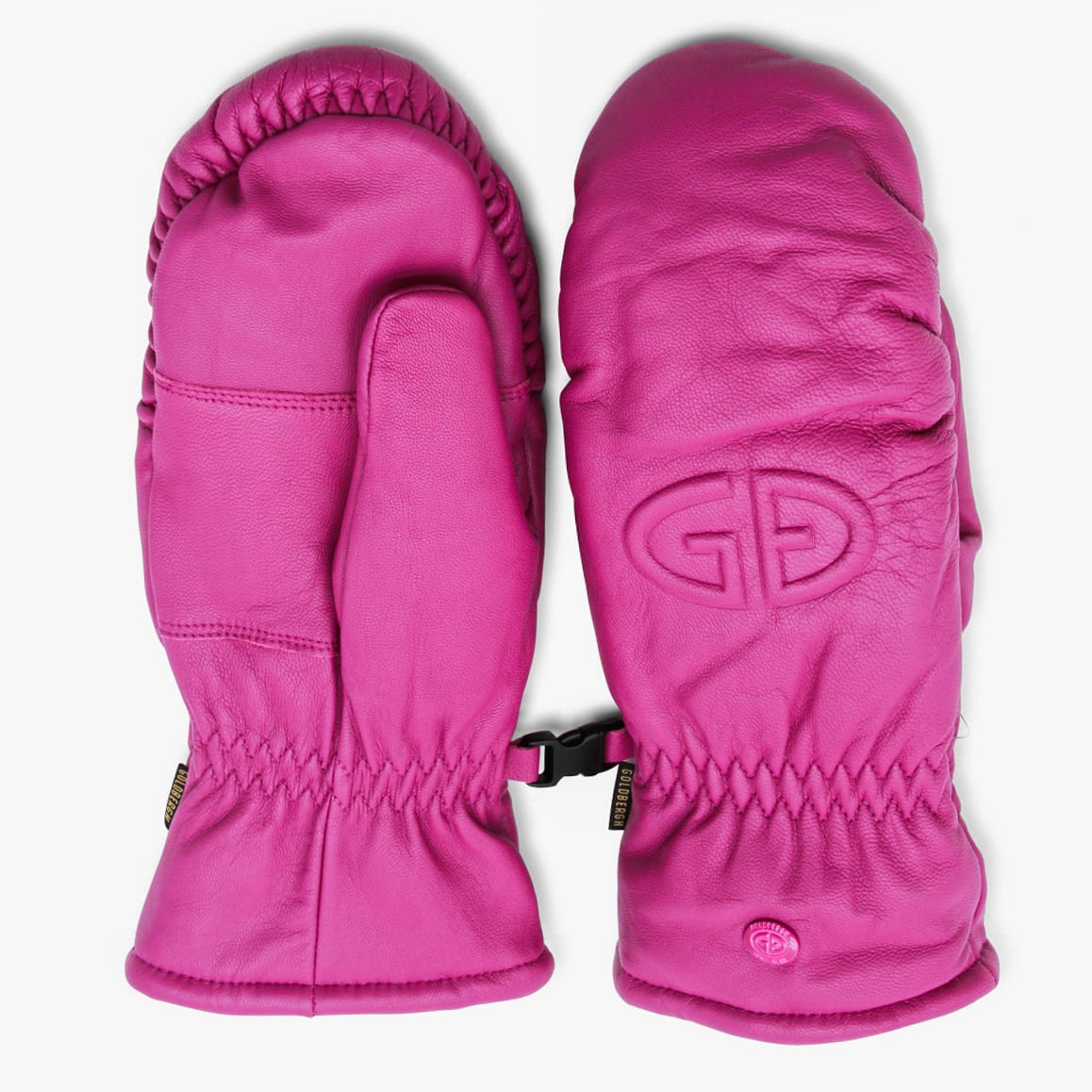 Goldbergh Purple Leather Hilja Gloves In Pink