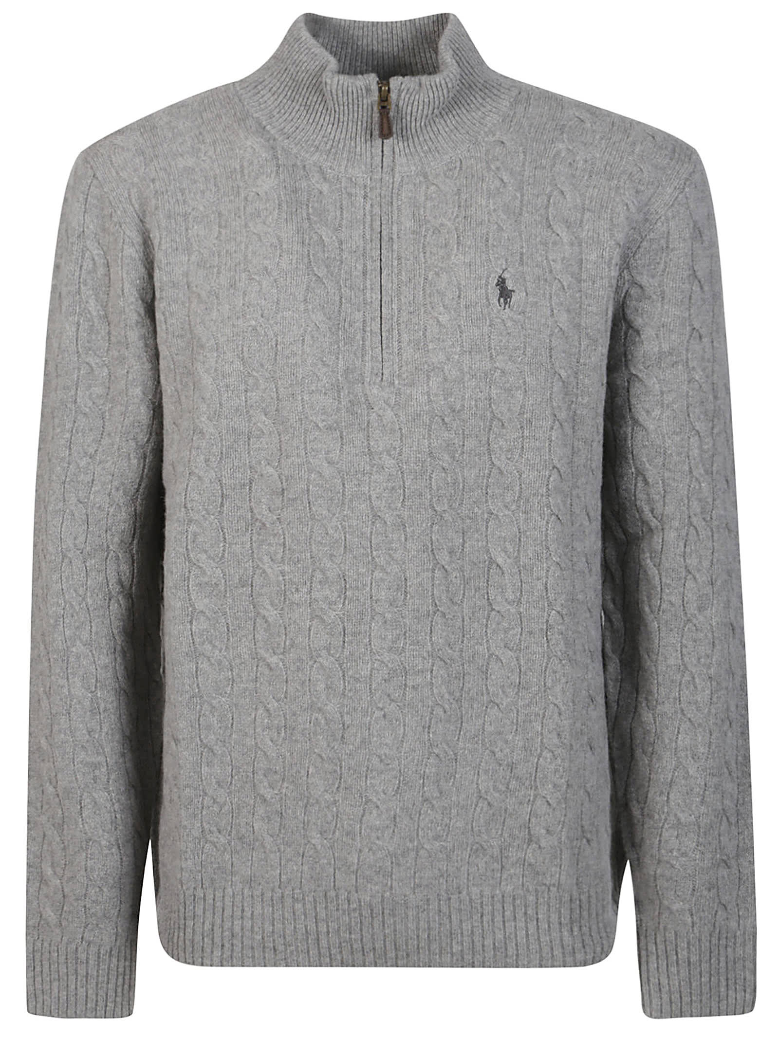 Shop Polo Ralph Lauren Half Zip Sweater In Fawn Grey Heather