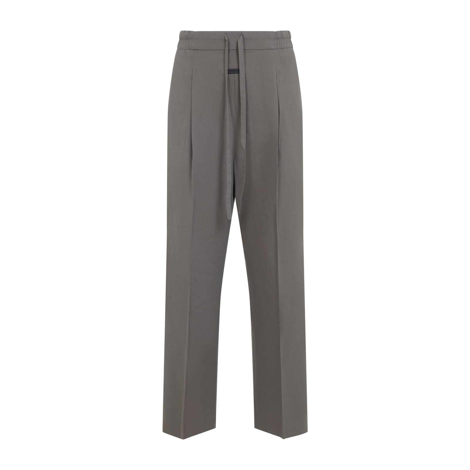 Fear Of God Straight Leg Pants Drawstring Waist In Gray