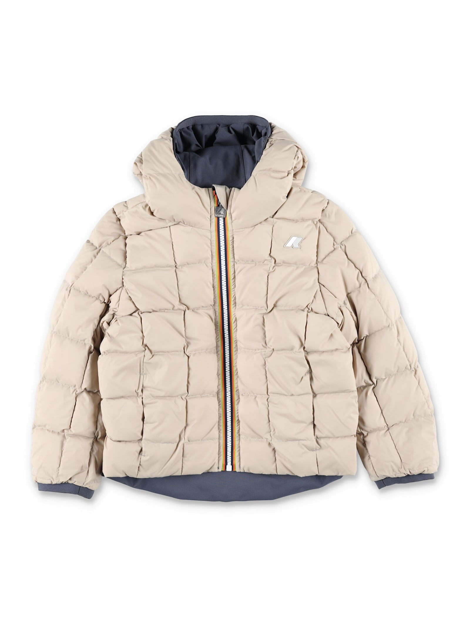 K-way Reversible Hooded Down Jacket For Kid In Multi