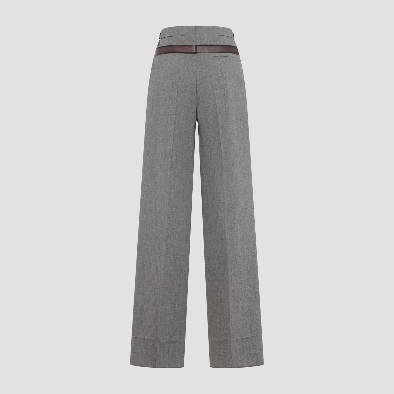 Prada Technical Wool Pants With Printed Belt