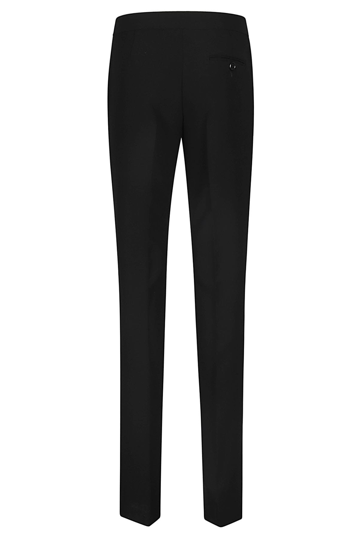 Moschino Stretch Polyester Trousers In Nero
