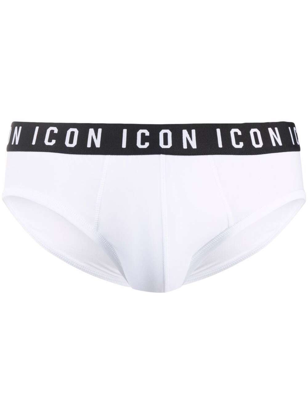 DSQUARED2 D-SQUARED2 MANS WHITE COTTON BRIEFS WITH LOGO