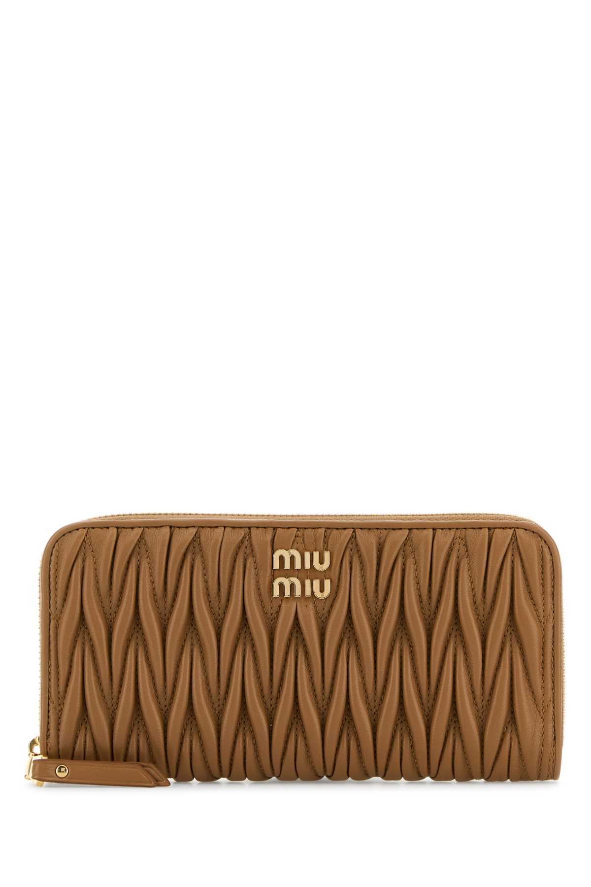 Shop Miu Miu Caramel Nappa Leather Wallet