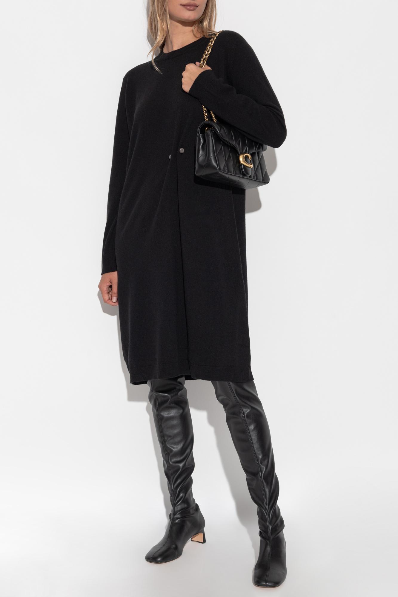 Fabiana Filippi Knit Dress With Brooch In Blue