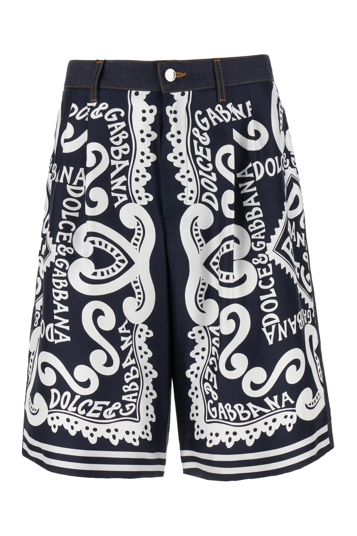 Shop Dolce & Gabbana Multicolor Fabric Bermuda Shorts In Variante Abbinata