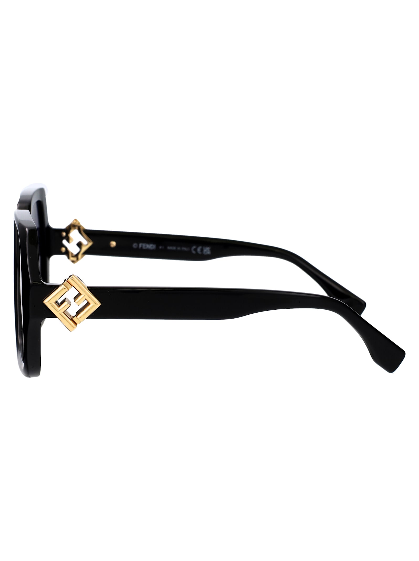 Shop Fendi Ff Diamonds Sunglasses In Black