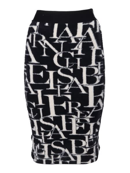 Elisabetta Franchi Pencil Skirt With Lettering Design