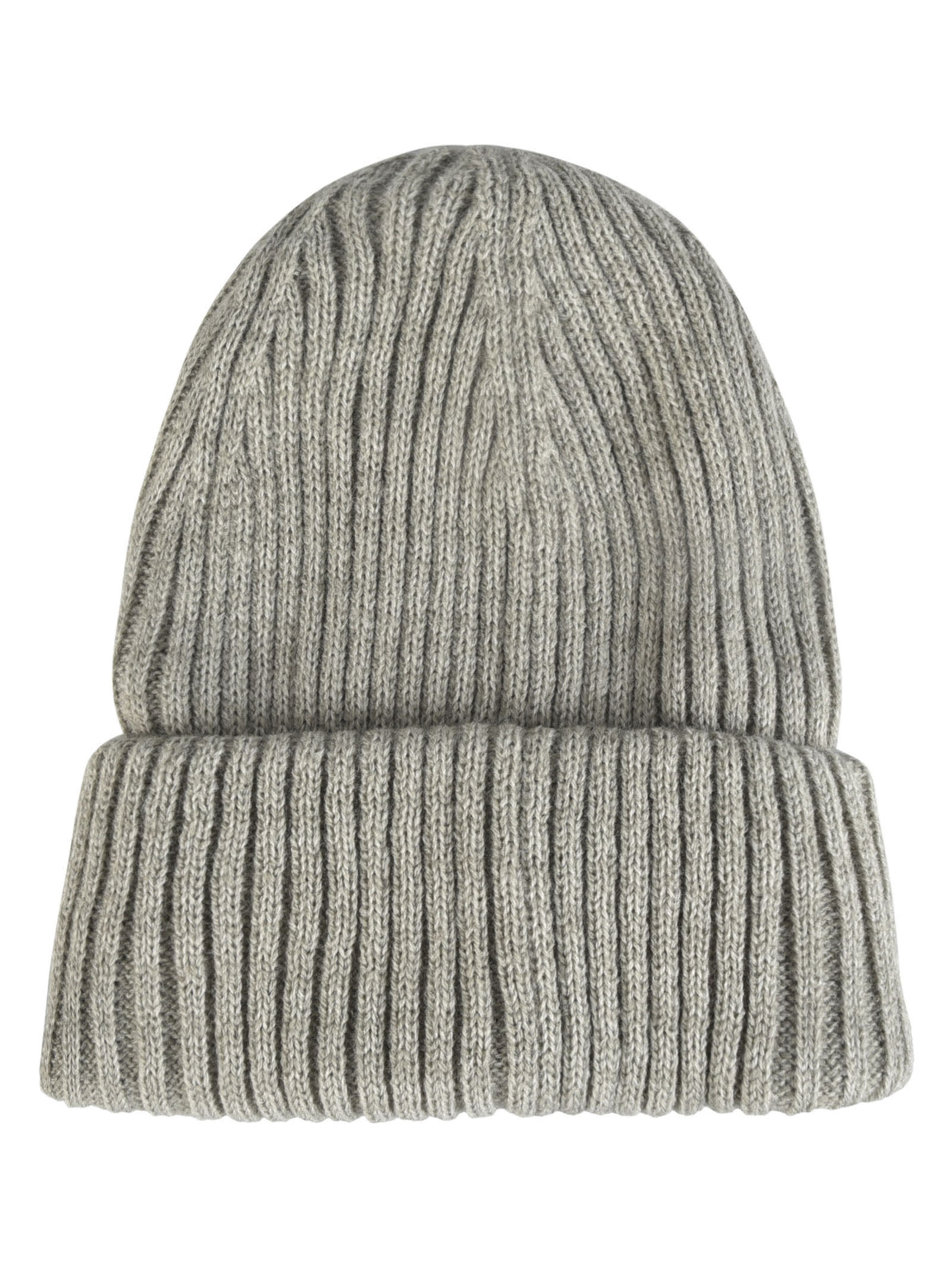 Shop Barbour Logo Rib Knit Beanie And Scarf Set In Grey