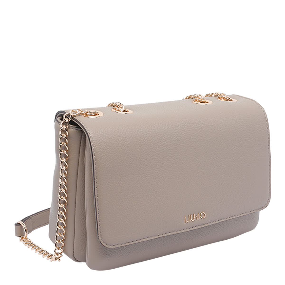 Liu •jo Logo Shoulder Bag In Sand