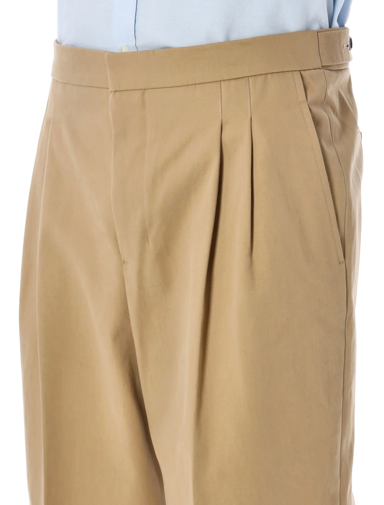 Shop Ami Alexandre Mattiussi Large Fit Trousers In Sand