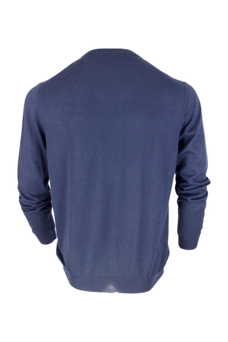 Shop Malo Sweater In Blue