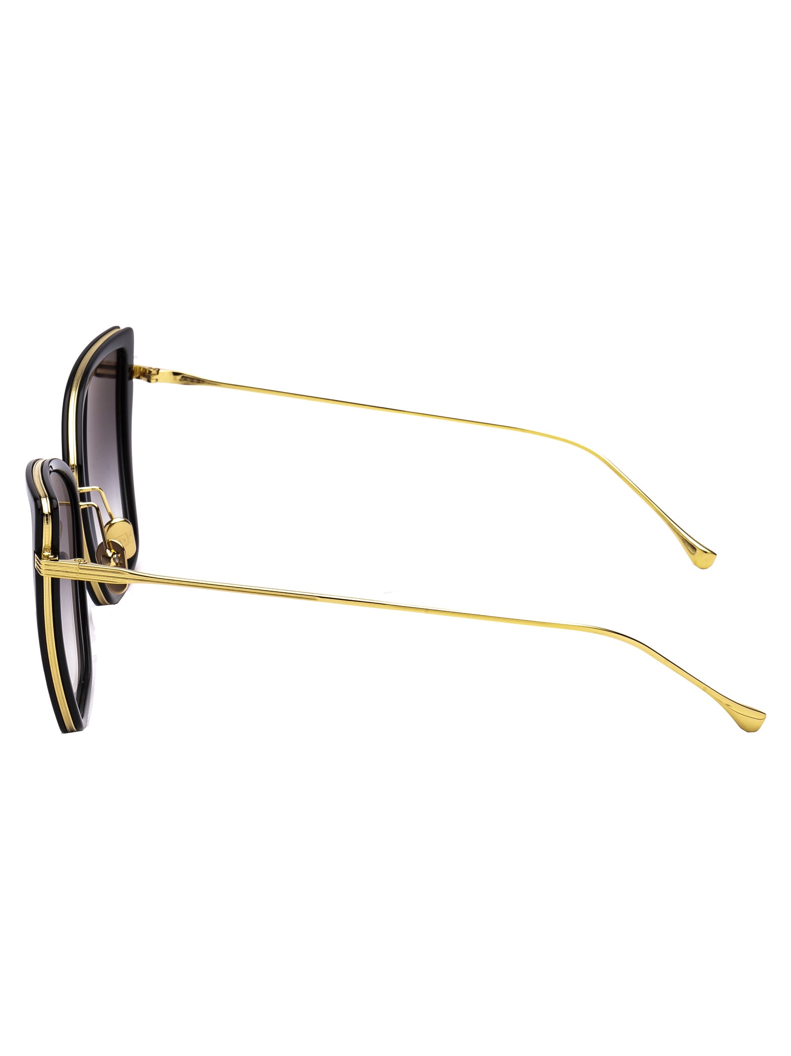Shop Dita Sunbird Sunglasses In Black-18k Gold