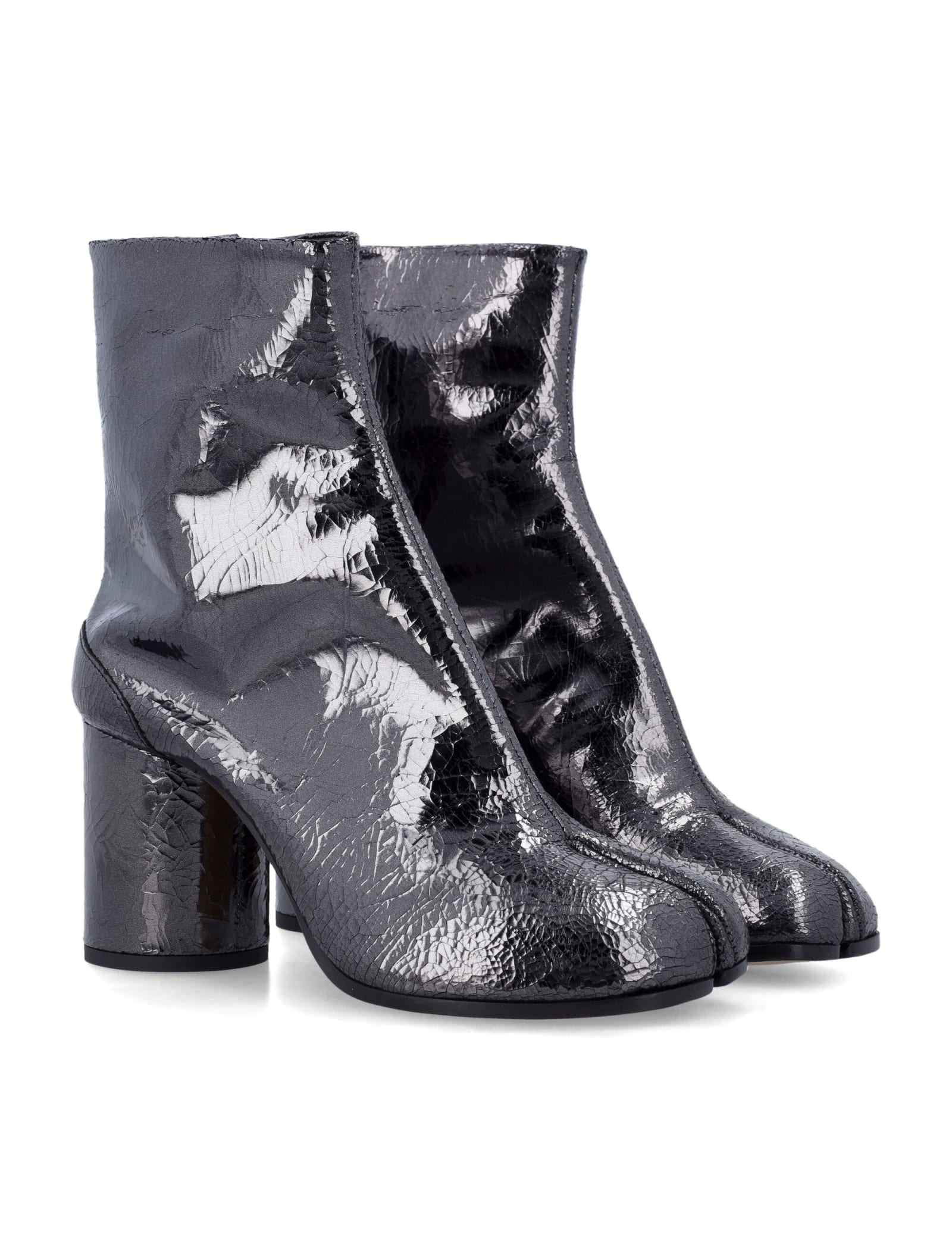 Shop Maison Margiela Tabi Ankle Boots In Nine Iron