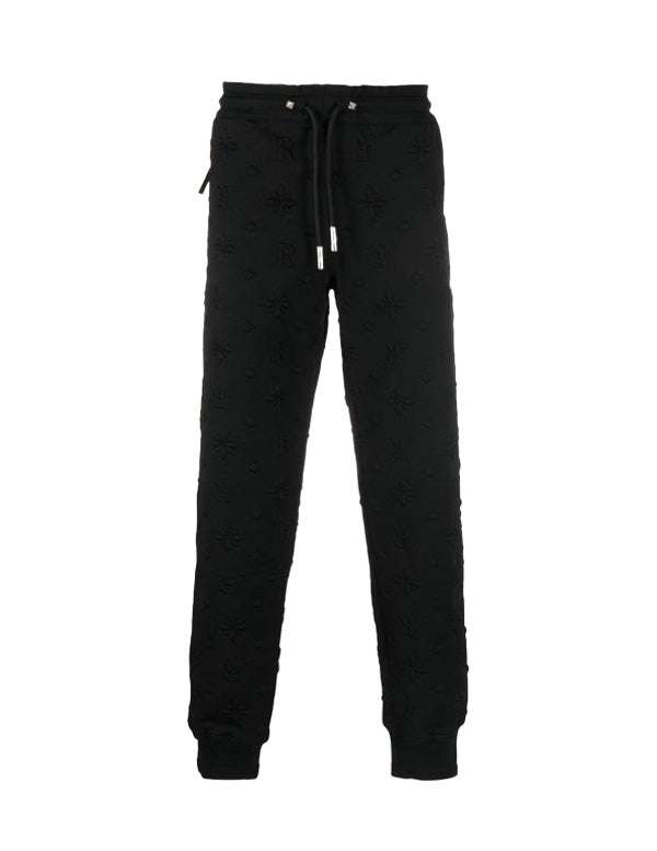 John Richmond Jogging Pants With A Contrasting Pattern In Nero