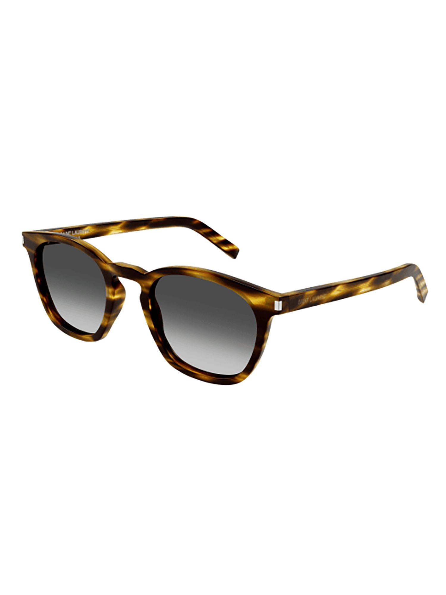 Shop Saint Laurent Sl 28 Sunglasses In Havana Havana Grey