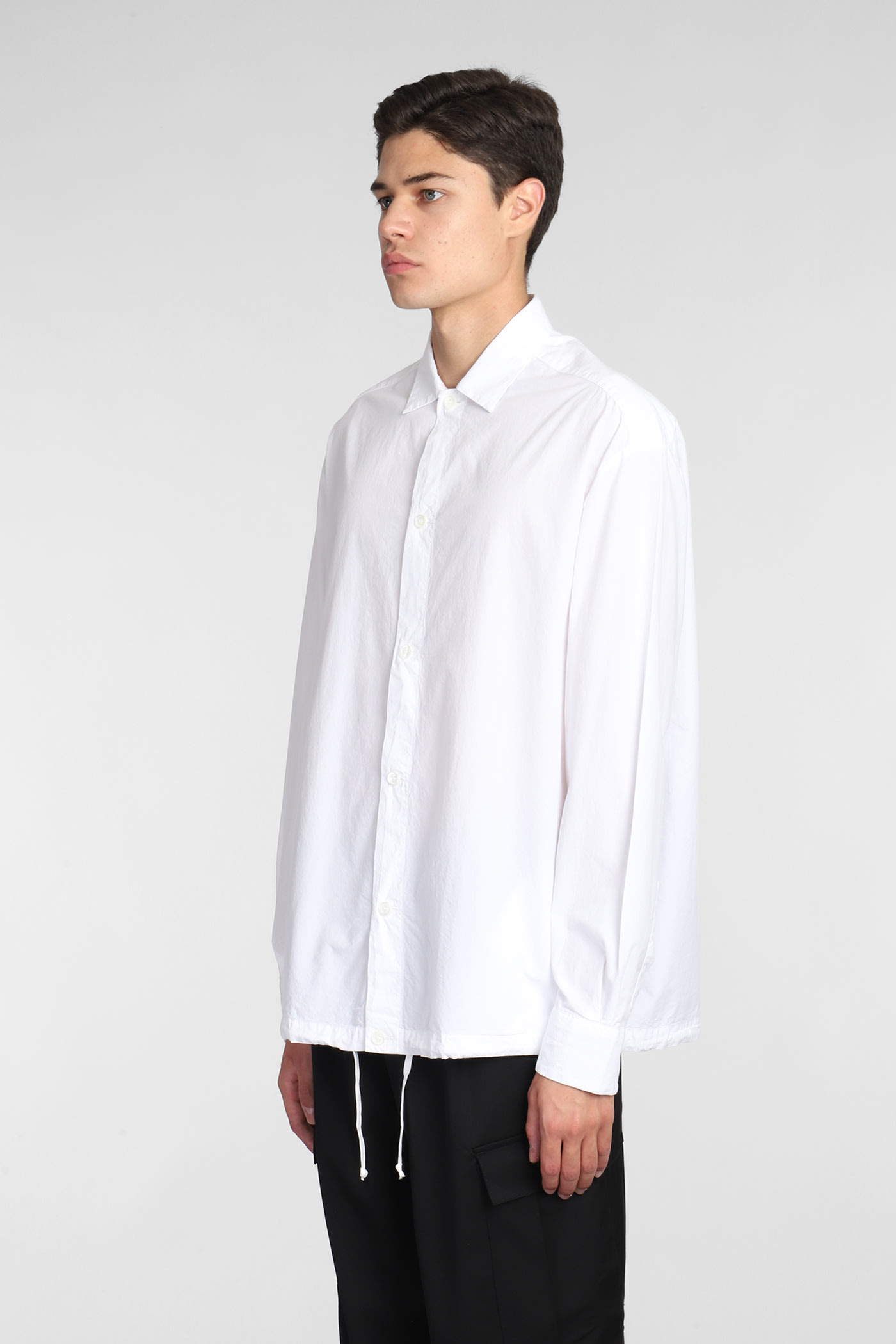 Shop Barena Venezia Bao Shirt In White Cotton In Bianco