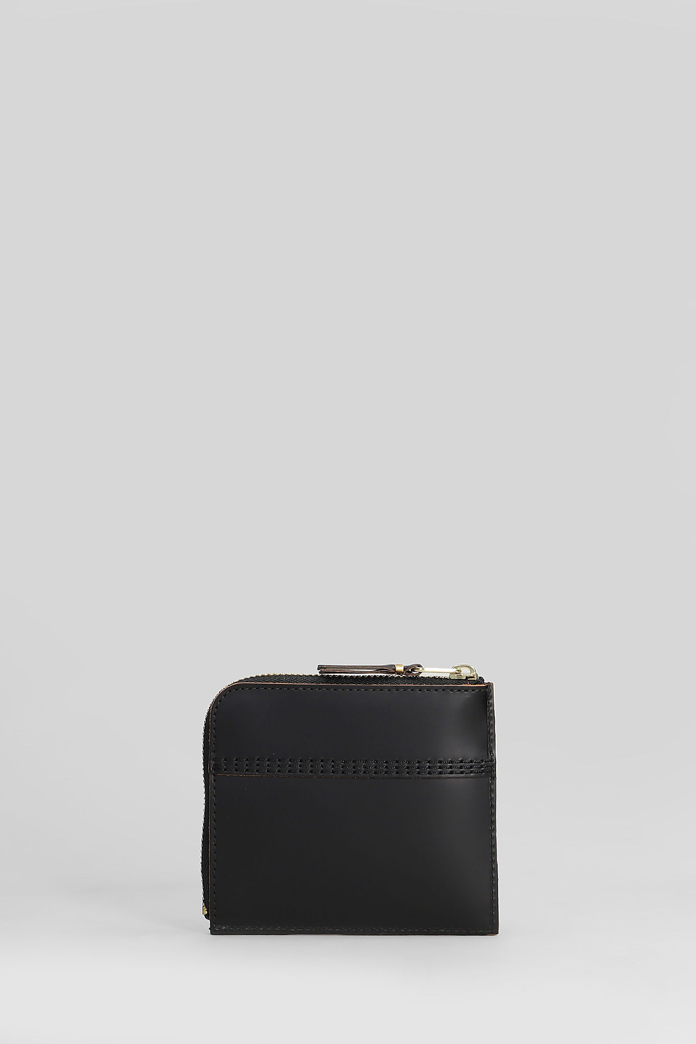 Comme Des Garçons Wallet In Black Leather In Black