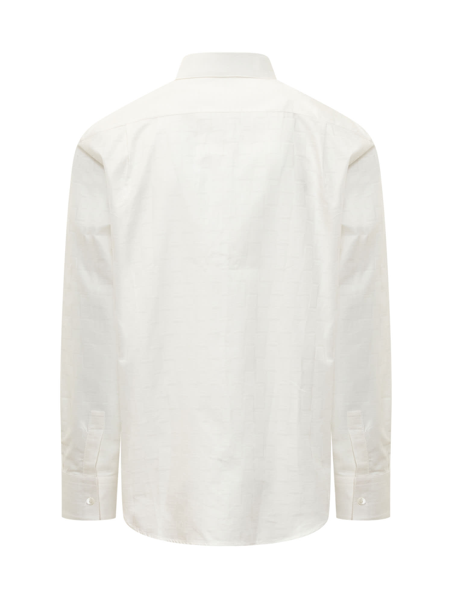 Shop Ferragamo Ferragamp Gancini Monogram Shirt In Bianco