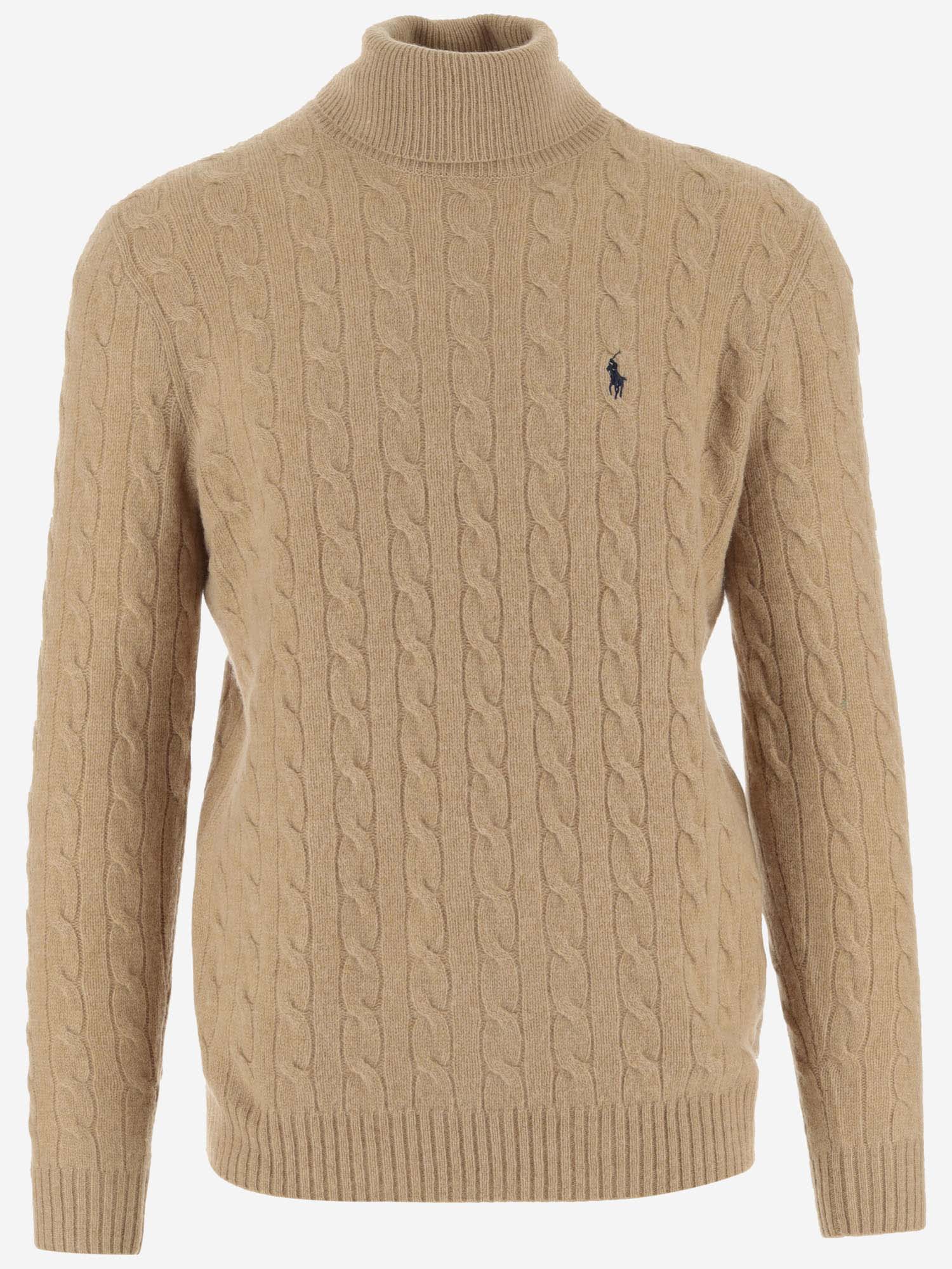 Shop Polo Ralph Lauren Pullover Made Of Wool And Cashmere In Beige