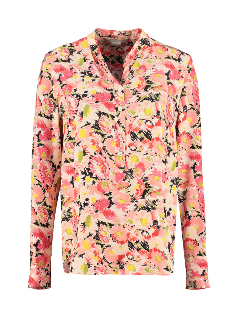 Stella McCartney Eva Shirt Watercolor Floral Silk Print