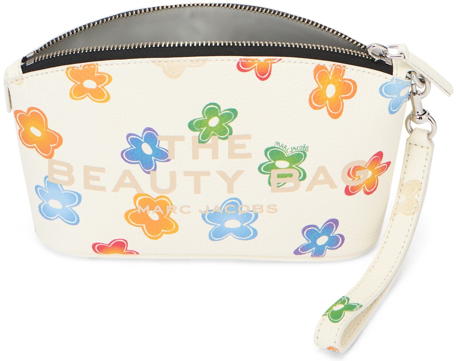 Marc Jacobs The Beauty Bag Pebble Leather Cosmetics Case In White