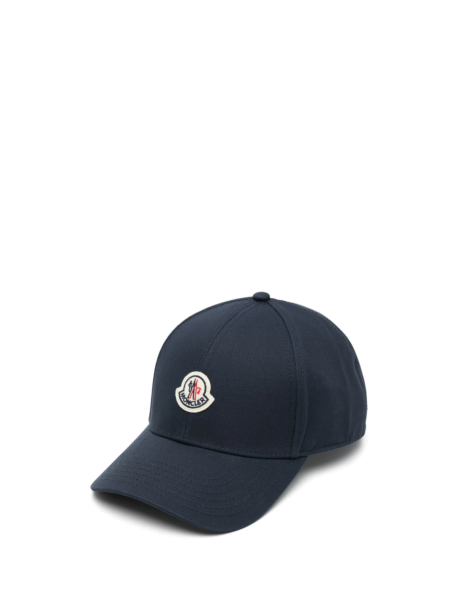 Moncler Logo Baseball Cap In Blue