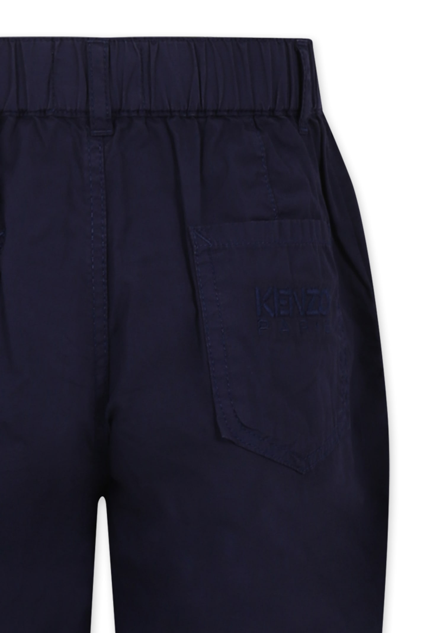 Kenzo Blue Trousers For Boy With Logo In Blue